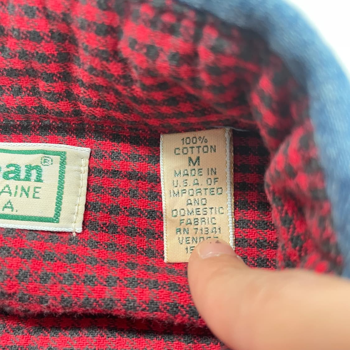 LL Bean  엘엘빈 u.s.a 80,s 워시드 데님 투포켓 셔츠 상품이미지5