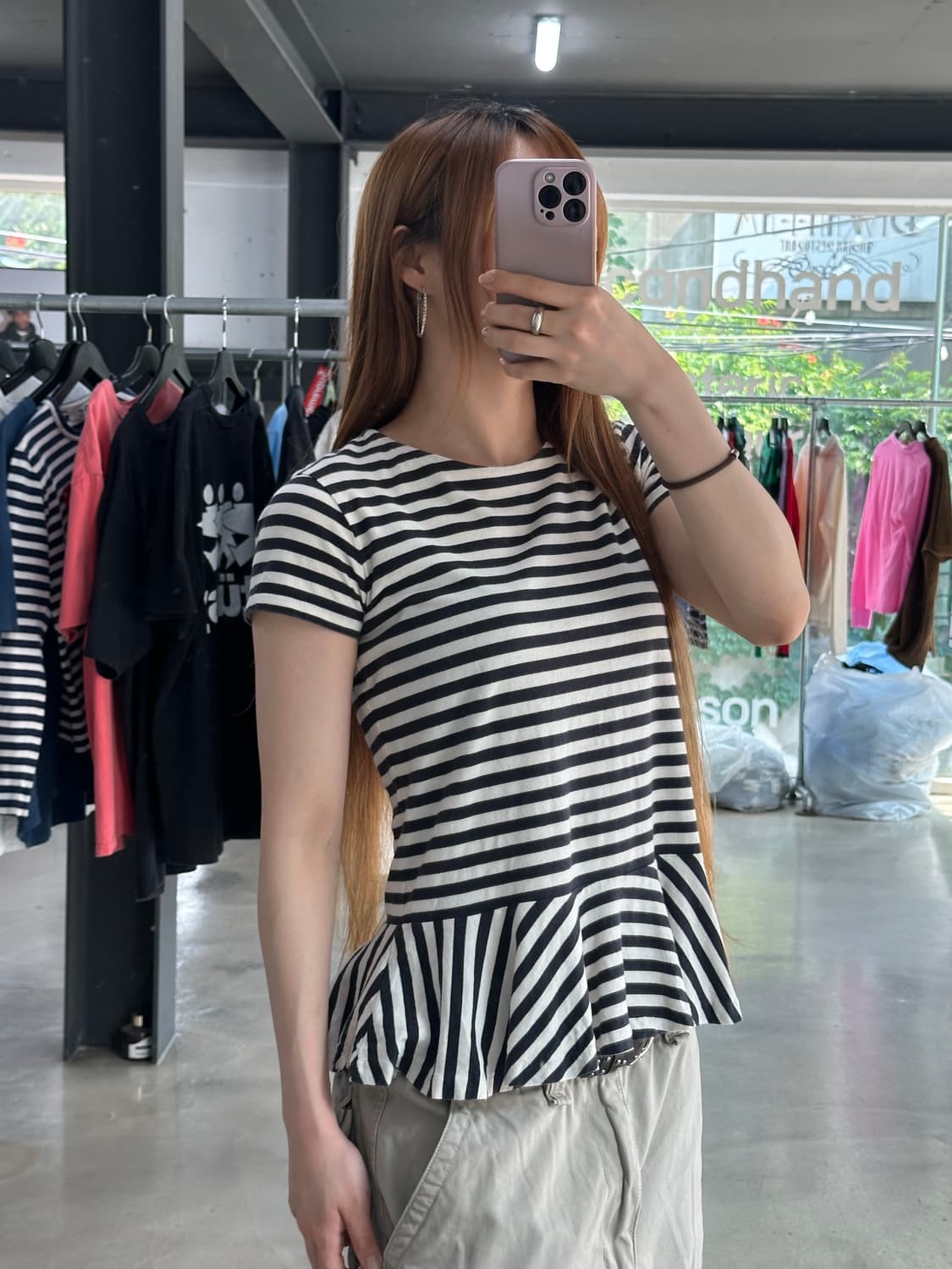 폴로랄프로렌 스트라이프 프릴 반팔티 상품이미지1