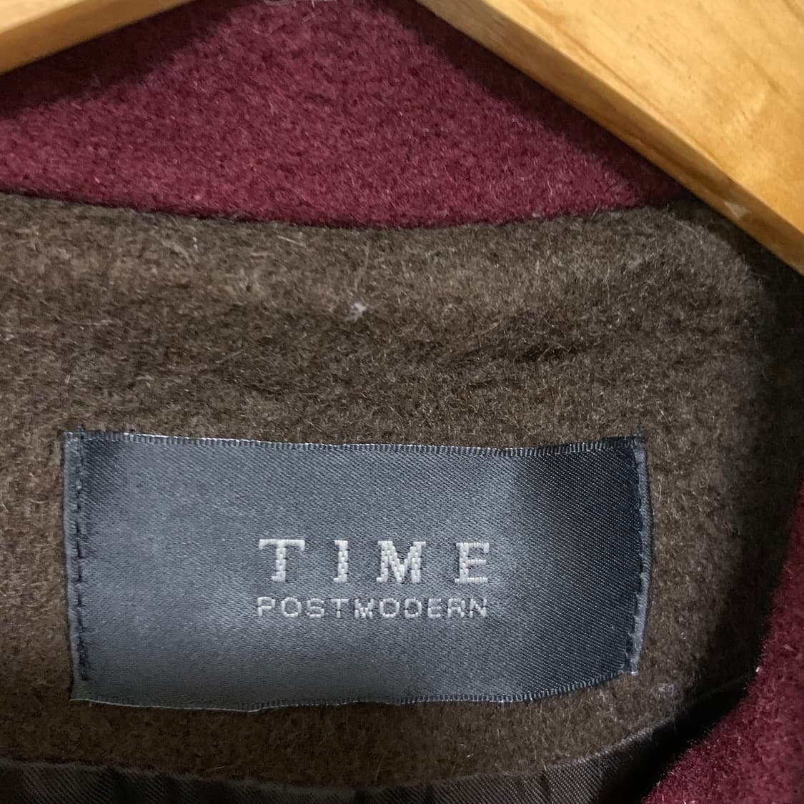 TIME 타임 한섬 빈티지 모직 코트 다크 브라운 상품이미지4