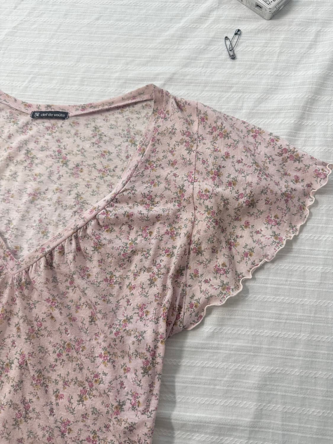 미니 플라워 패턴 핑크 리본 슬리브 머플러 3pcs SET 상품이미지6