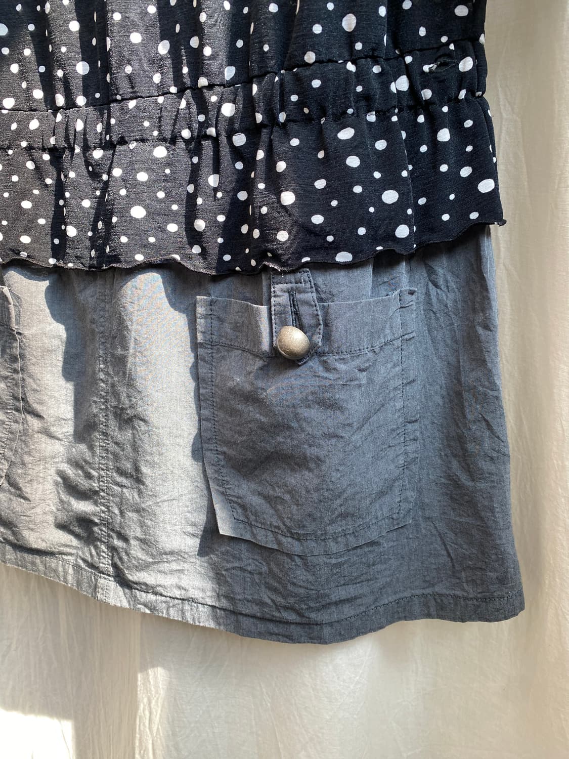 네이비 도트 시스루 원피스(M) 상품이미지7