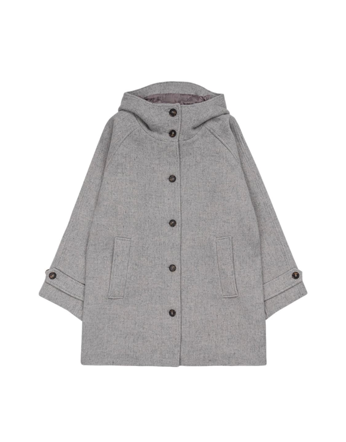 오피쉬 리치 울 하프 코트 gray 상품이미지2