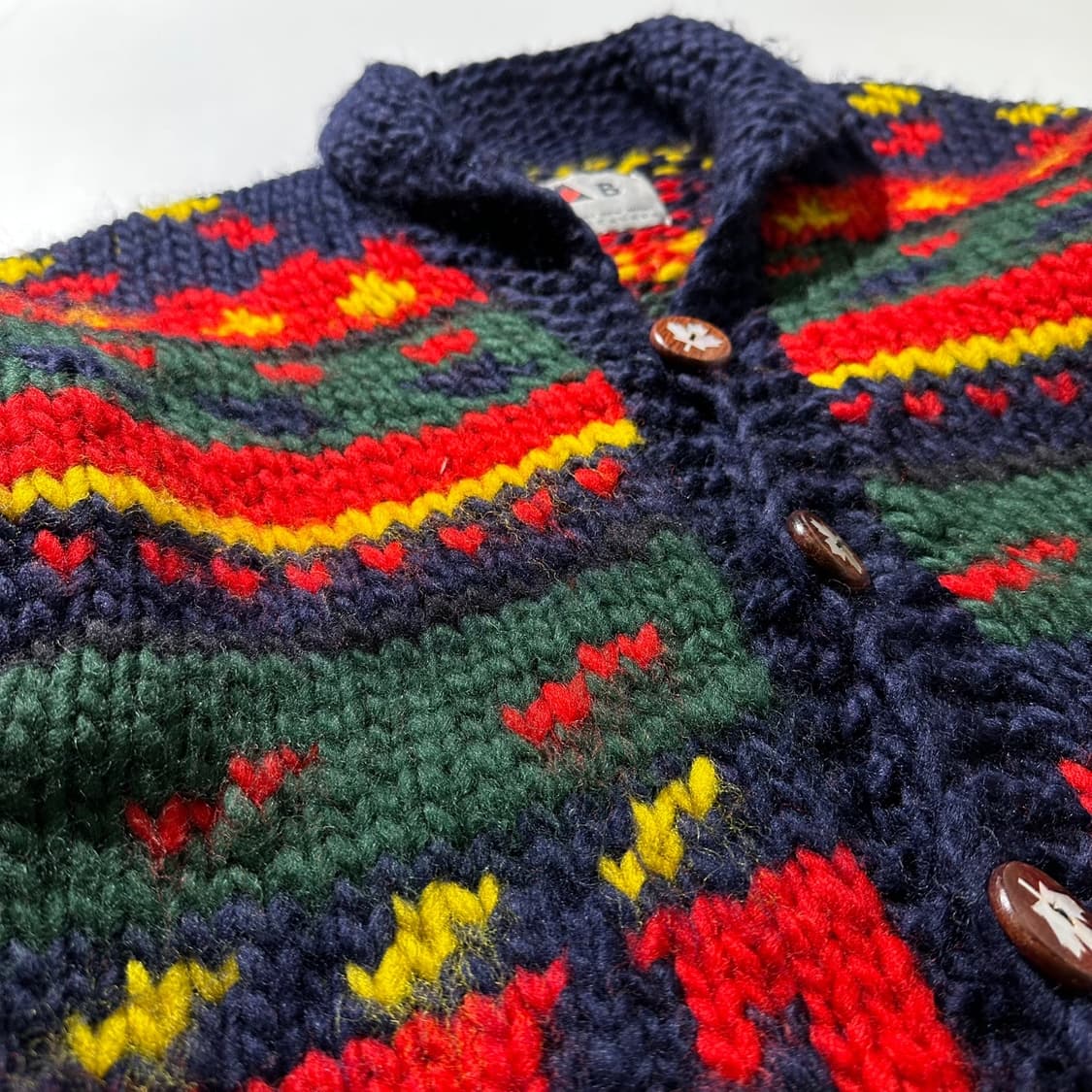 FAB 메이플 캐나다 패턴 코위찬 숄카라 니트 가디건 상품이미지6