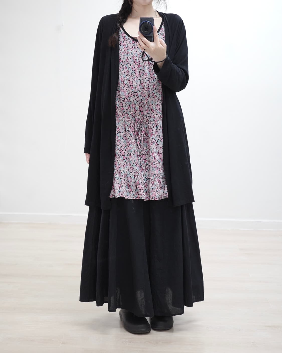 Layered cardian sleeve top  상품이미지3