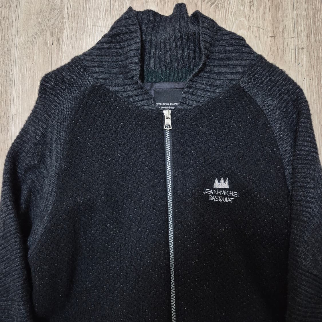 장미쉘바스키아 카라 니트집업 M(95) 상품이미지2