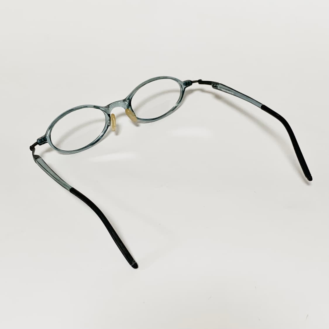 987 Y2K 빈티지 투명 블루 오벌 안경테 여자 남자 공용 레트로 안경 상품이미지5