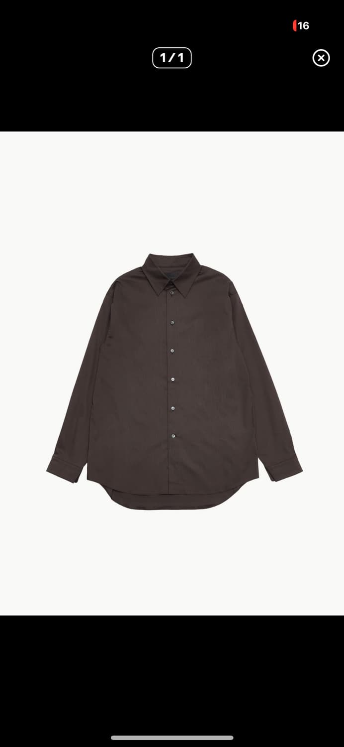 머듈 오버사이즈 셔츠 버건디 1 Size 상품이미지1