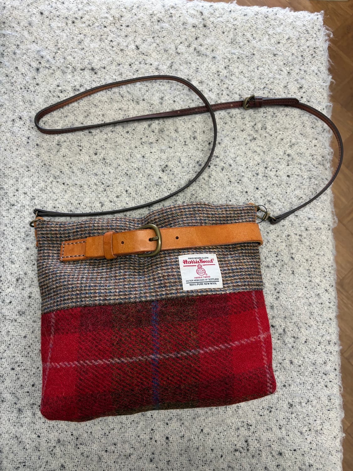 N79. 해리스트위드 체크 크로스백 상품이미지1