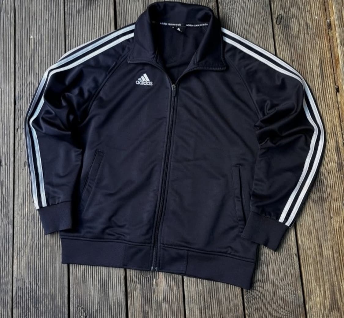 아디다스 블랙 검흰 트랙탑 져지집업 100/L 상품이미지1