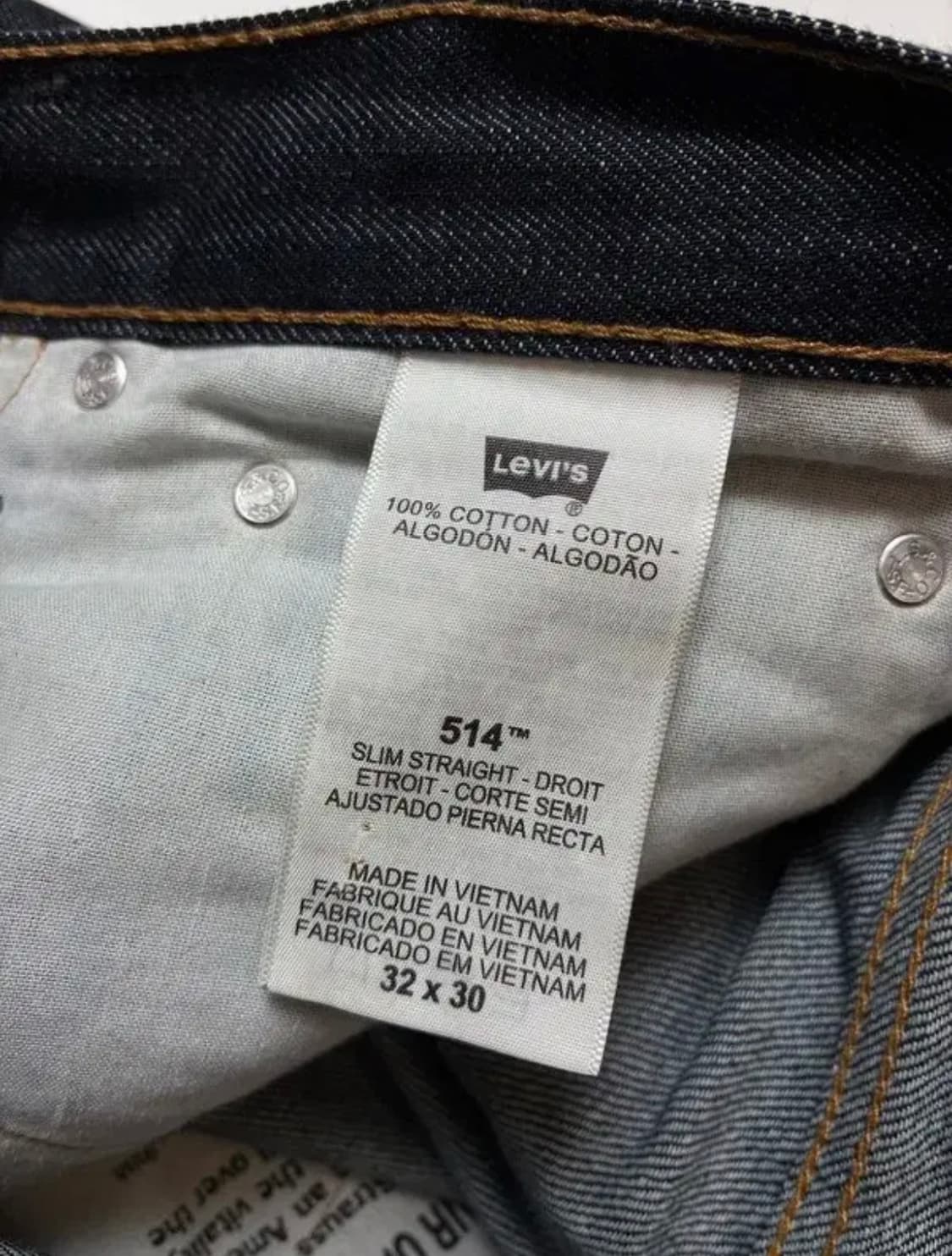 리바이스 514 생지 데님  상품이미지5