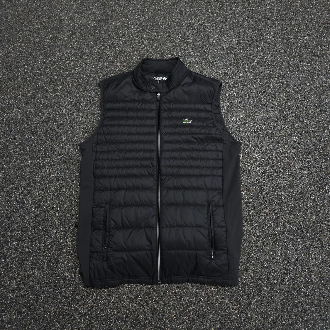 라코스테 자수로고 블랙 경량 다운 베스트 (L) 상품이미지1