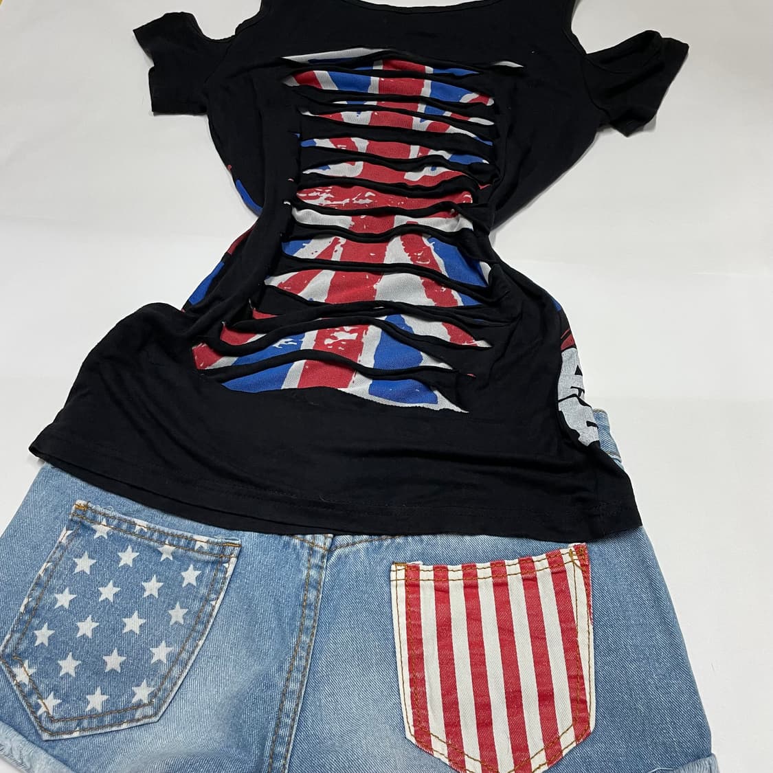 Shop 502 오프숄더 데미지 포인트 티셔츠 상품이미지7