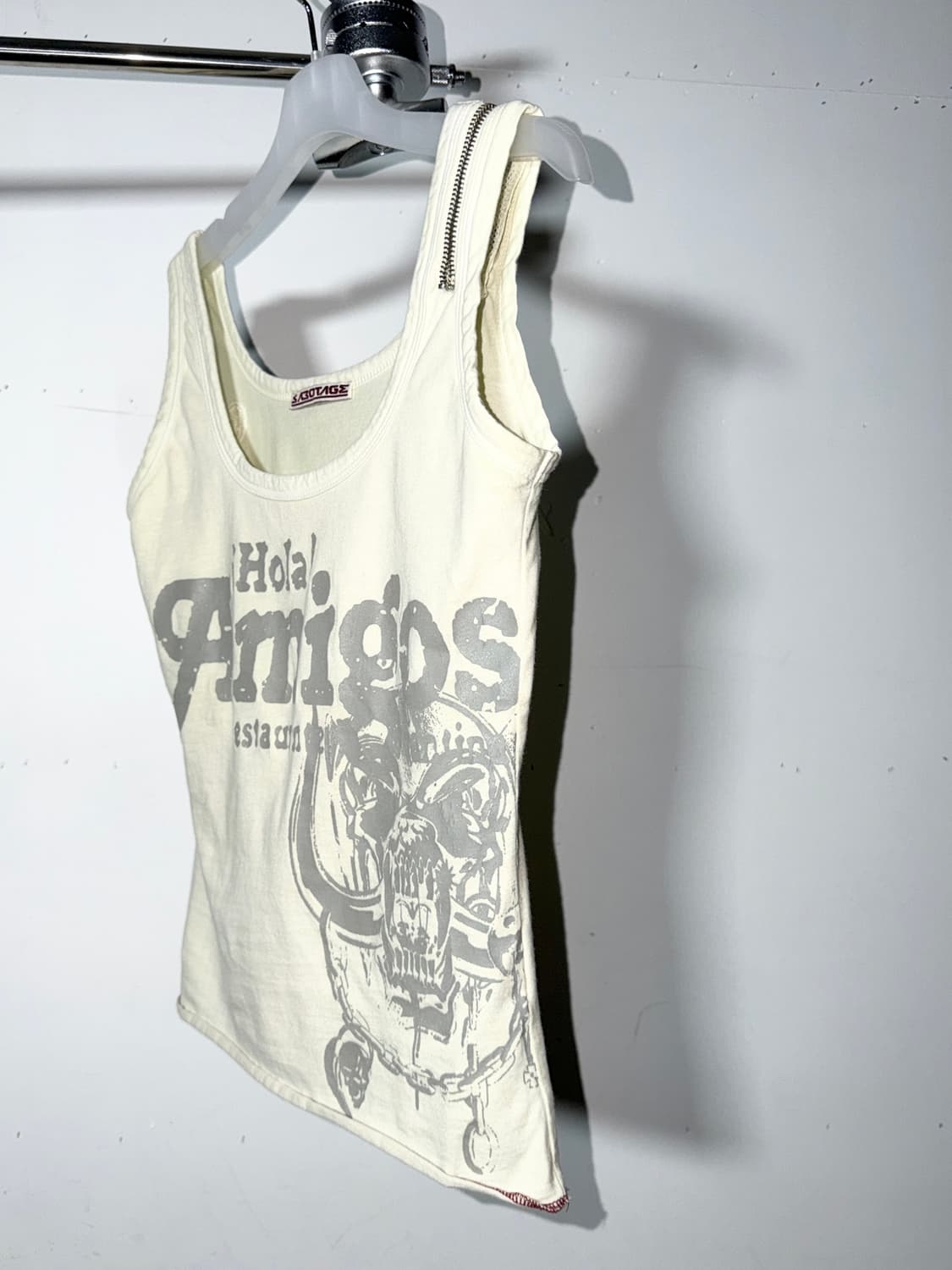 90s SABOTAGE Zip Shoulder Graphic Tank 상품이미지8