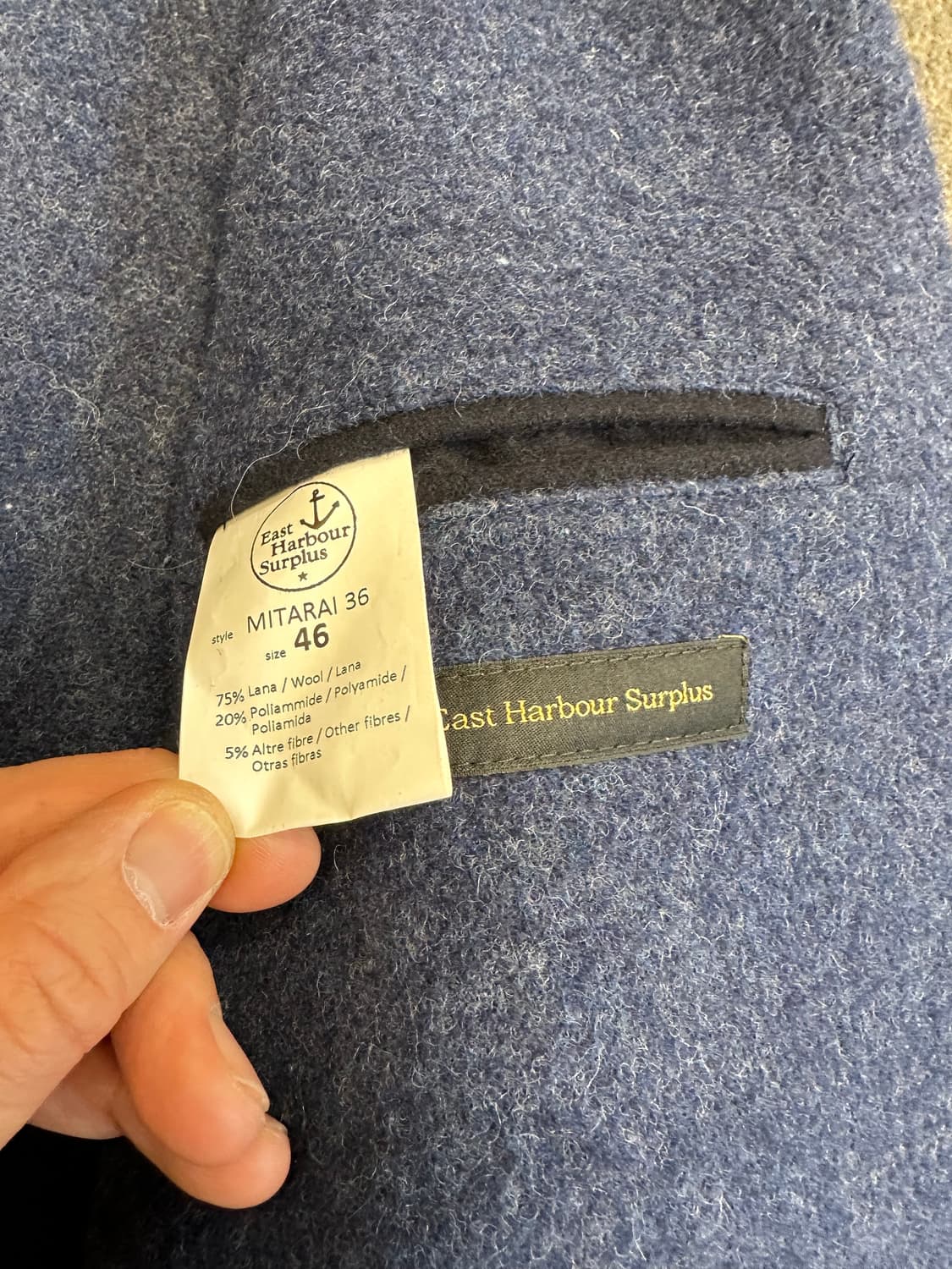 East Harbour Surplus MITARAI 자켓 46 새상품 상품이미지4