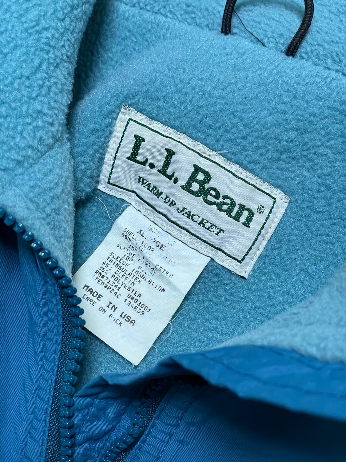 90s 엘엘빈 웜업자켓 XL made usa 상품이미지3