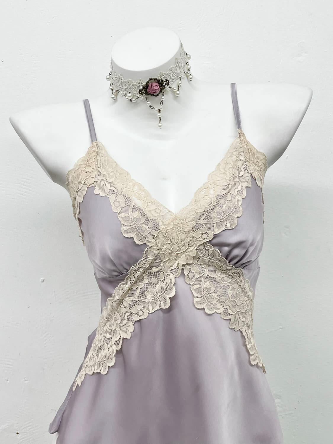 페어리 레이스 새틴 슬립 상품이미지2