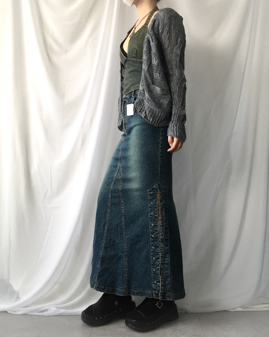 Cable pattern knit cardigan 상품이미지7