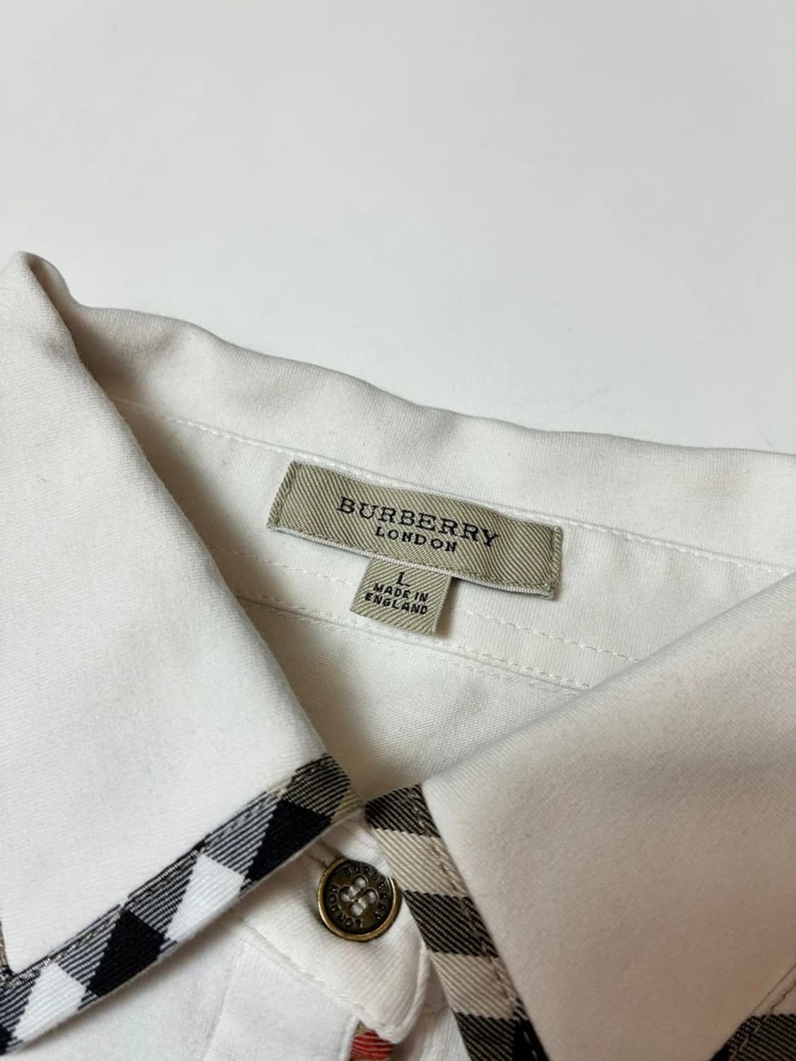 버버리 00's 노바체크 트리밍 카라 롱 슬리브 PN8651 상품이미지7