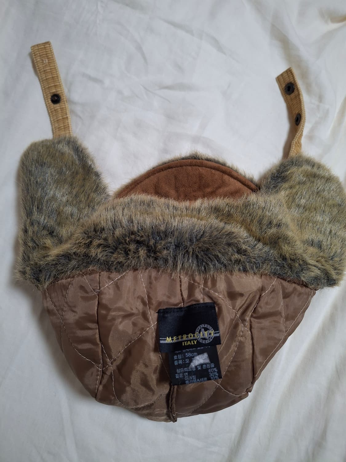 최상급 메트로시티 귀달이 군밤모자 58cm 상품이미지5