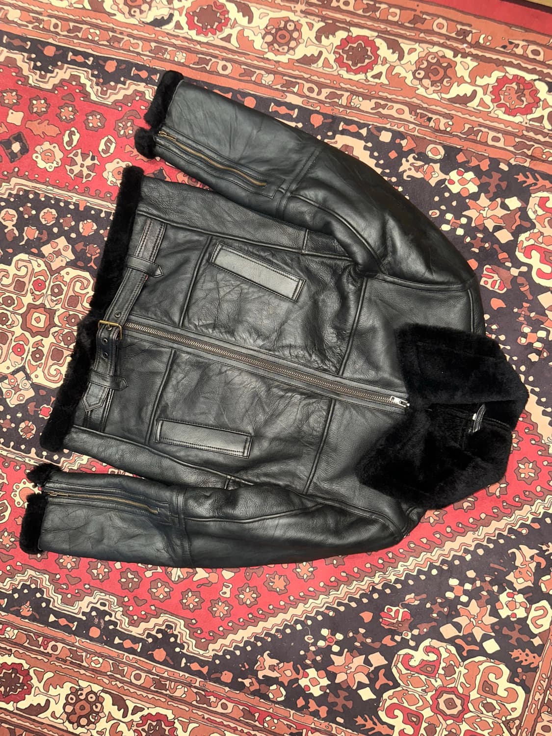 ( L-XL ) B3무스탕 레더자켓 가죽자켓 워크웨어 아메카지 밀리터리 상품이미지5