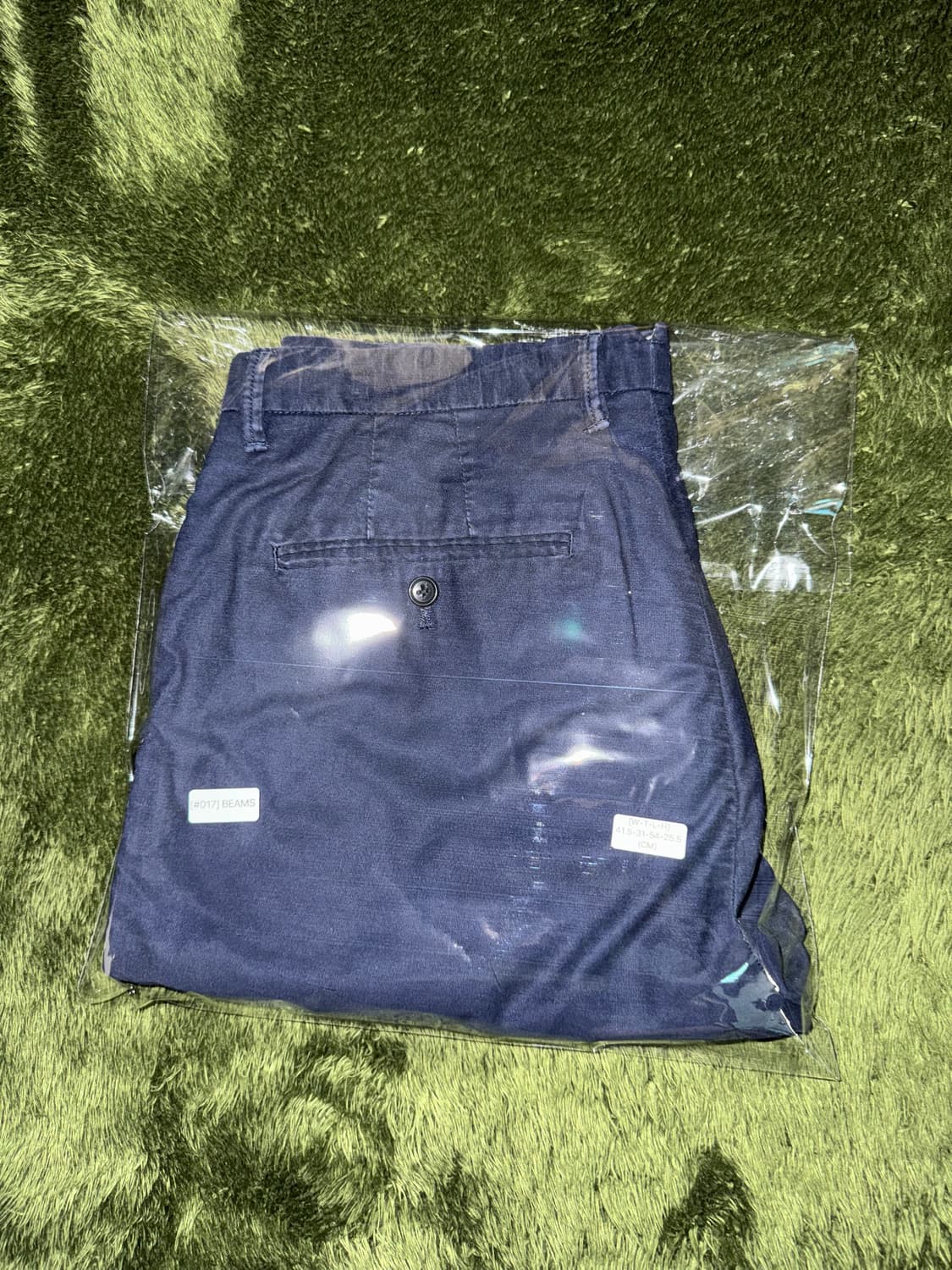 [M] Beams japan 빔즈 코튼 치노 하프 팬츠 반바지 네이비 상품이미지10