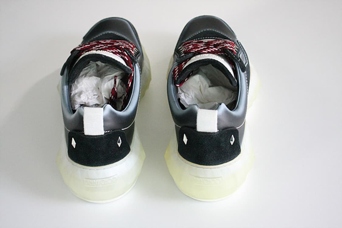 JIMMY CHOO 지미추 다이아몬드 블랙 가죽 스니커즈 새제품 상품이미지3