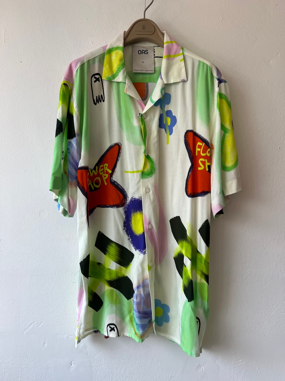 오아스 OAS 남성 스웨덴셔츠 플라워샵 비스코스 반팔셔츠 상품이미지2