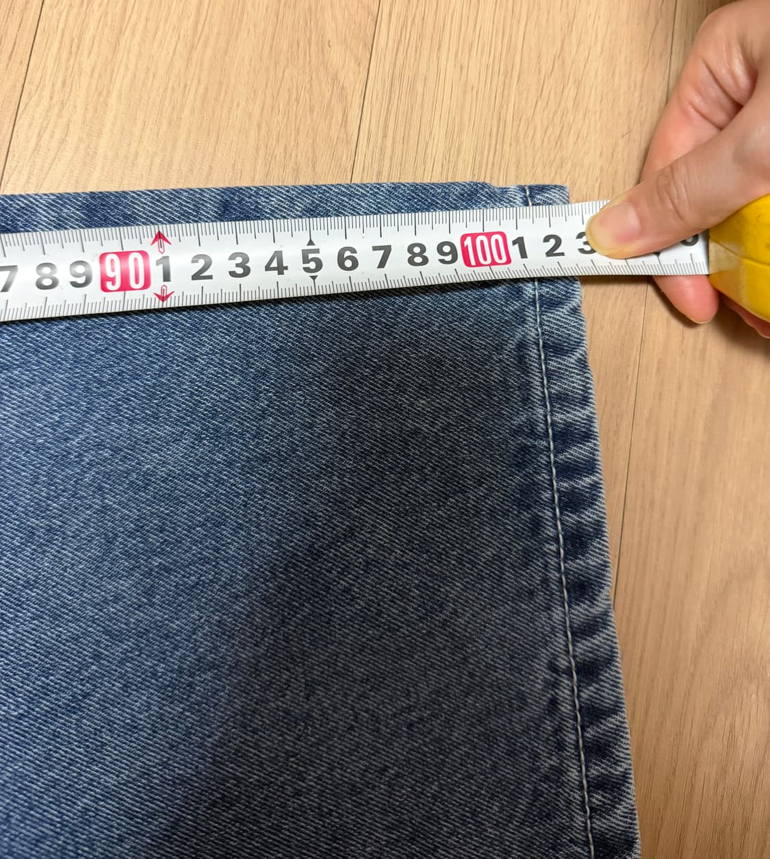 커버낫 와이드핏 데님팬츠 M 상품이미지5
