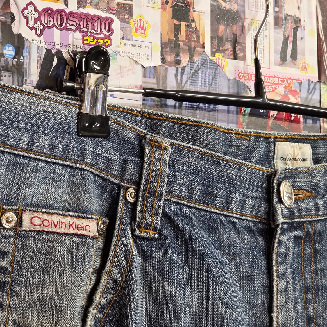 캘빈 클라인 사이드 라인 와이드 데님 팬츠 상품이미지4