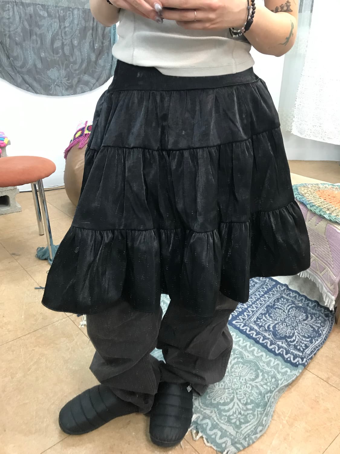 Tyche 티케 여성 캉캉 미디스커트  상품이미지1