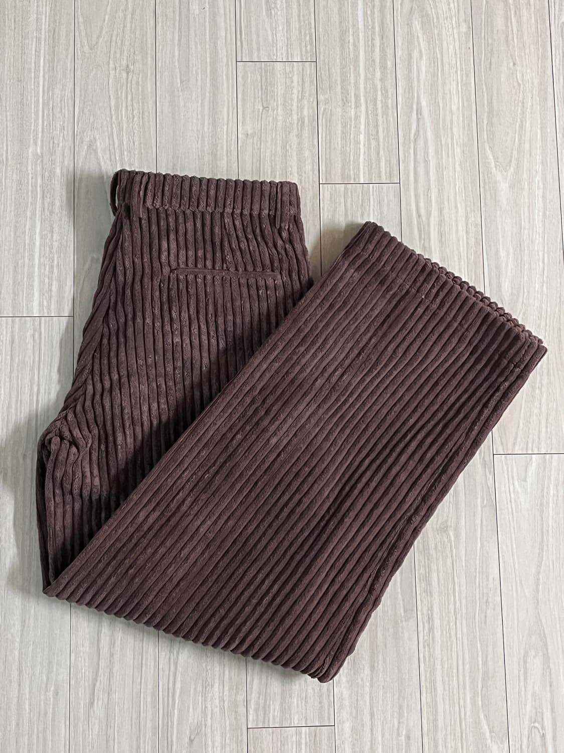 시그니처 볼드 코듀로이 와이드 팬츠 다크브라운 L 상품이미지3