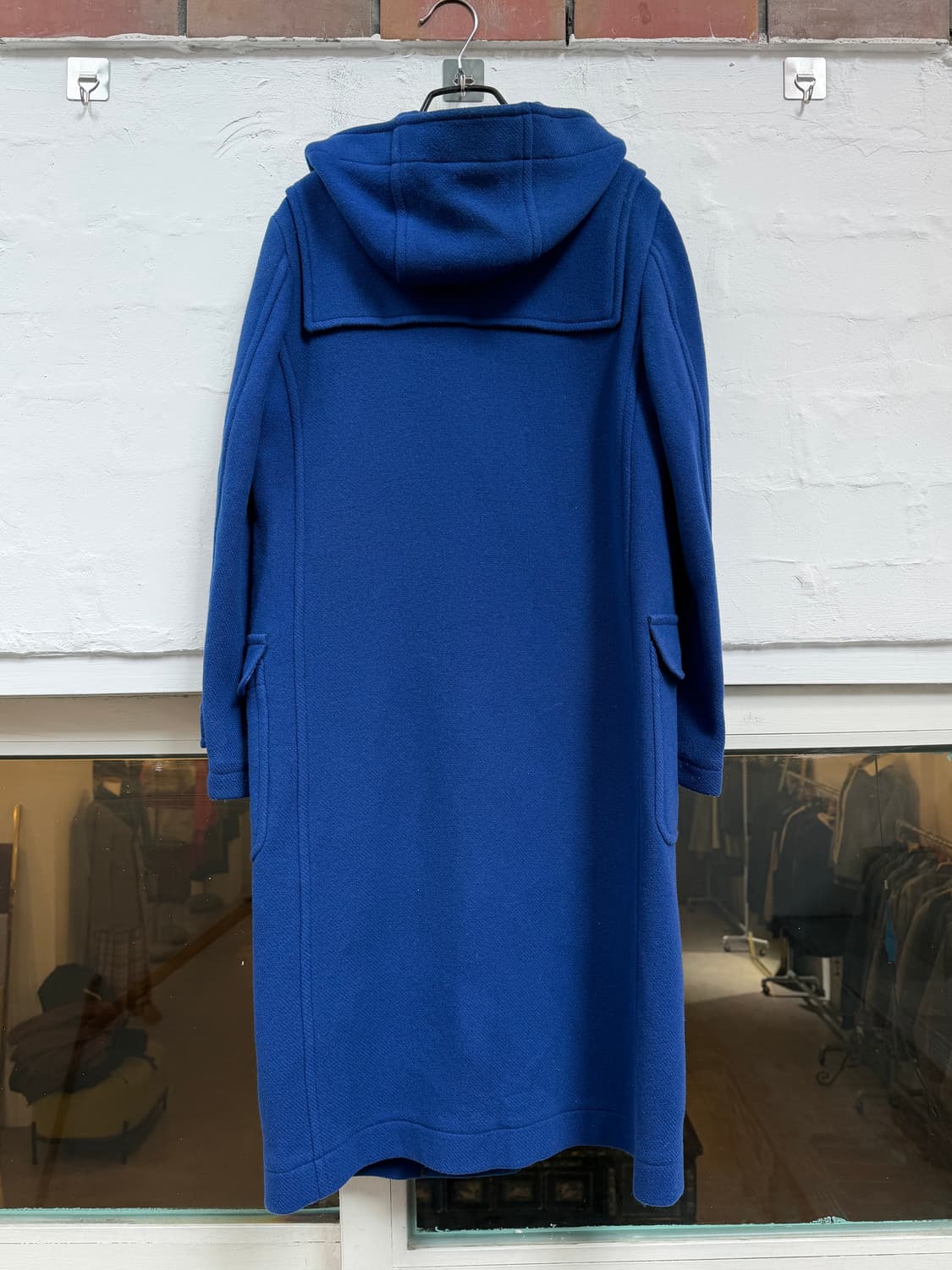 INED 블루 울 혼방 후드 더플코트 2 상품이미지7