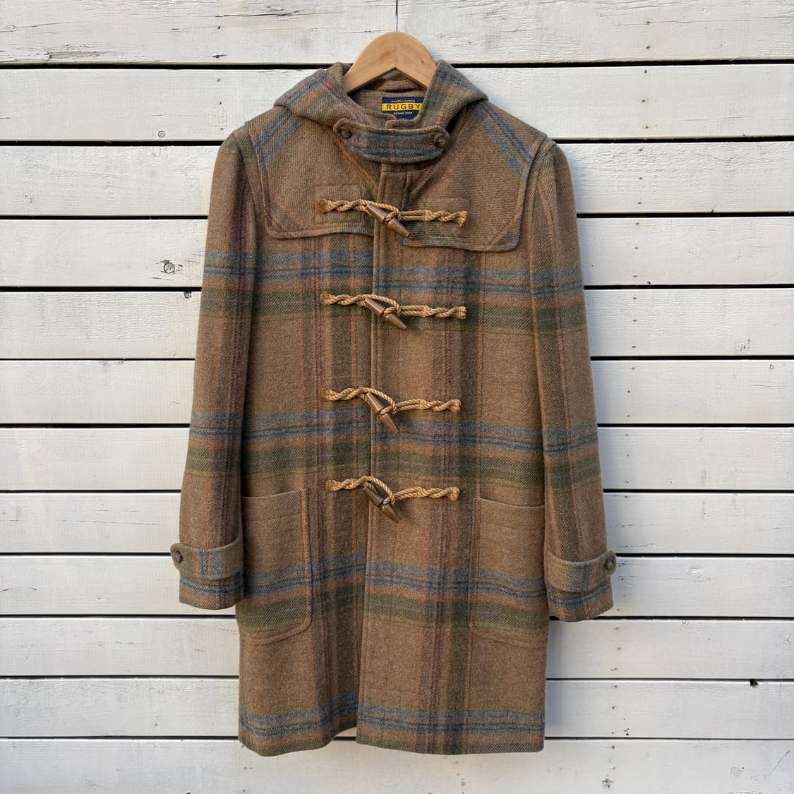 Polo 폴로 럭비 체크 울 더플 코트 상품이미지1