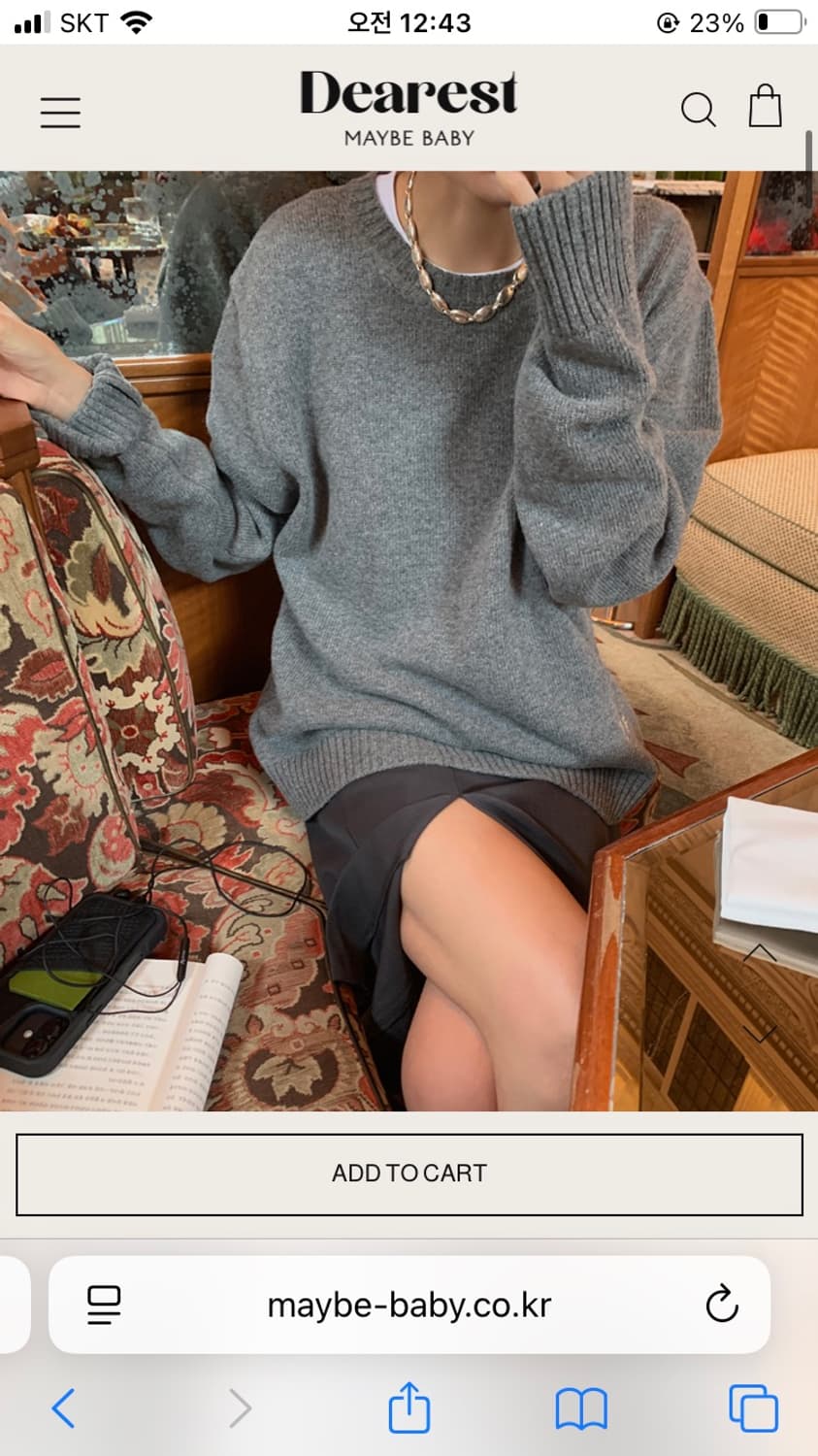 메이비베이비 [Dearest] Mast Knit (그레이) 상품이미지4