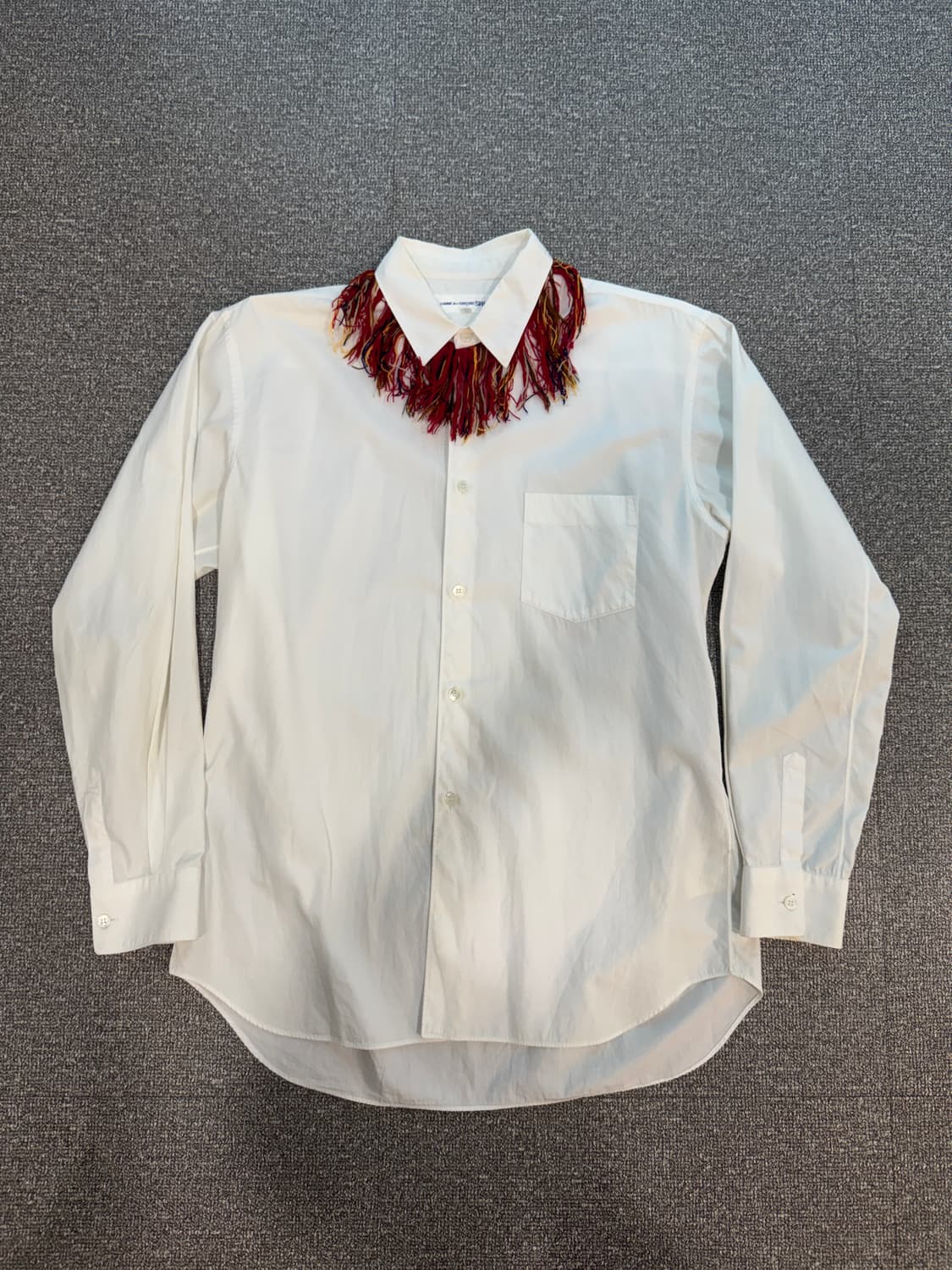 꼼데가르송 셔츠 라인 넥 프린지 셔츠 M  상품이미지4