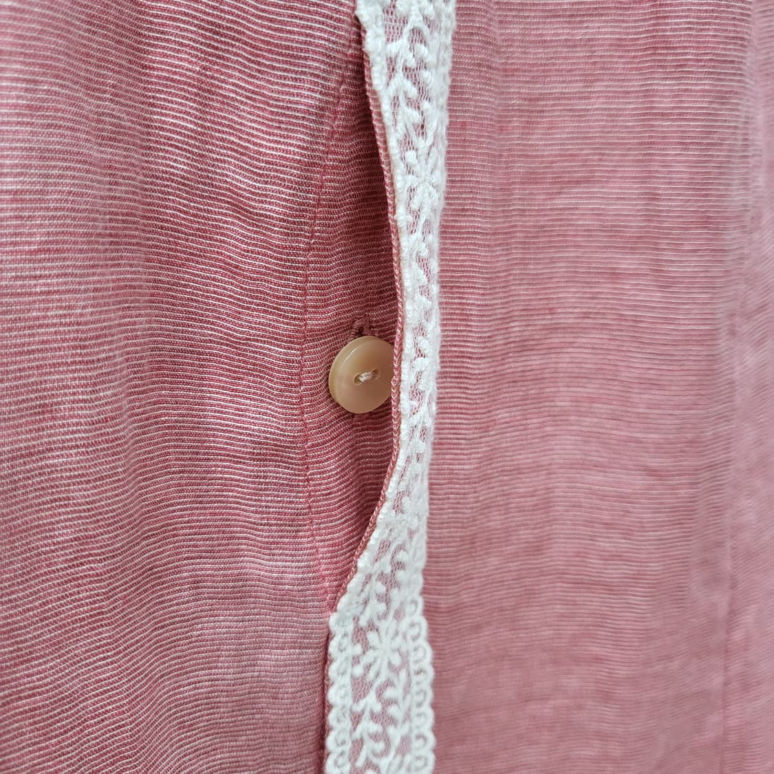 [M]로맨틱 레이스카라 실크혼방 핑크블라우스 상품이미지7