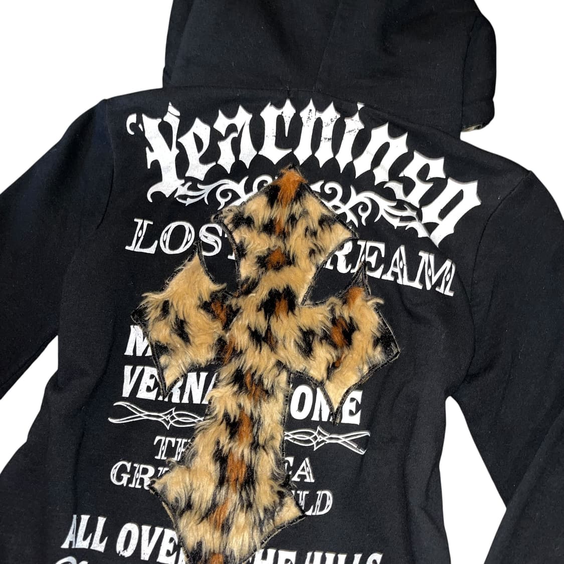 M.K.R 엠케이알 호피퍼십자 프린팅 후드집업 펑크갸루y2k 상품이미지3