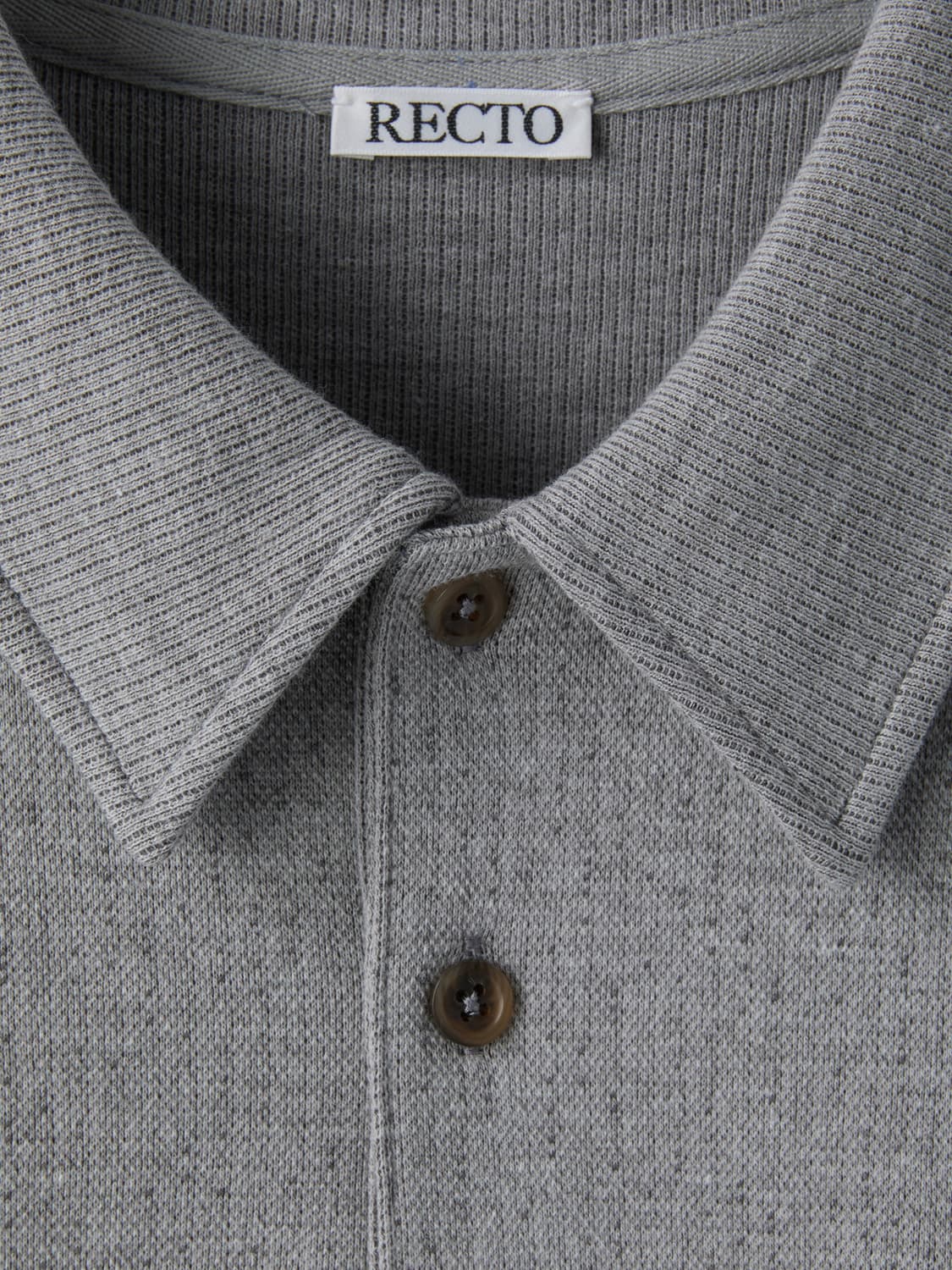 렉토 26SS 슬림핏 PK 피케 탑 카라 티셔츠 멜란지 그레이 상품이미지6