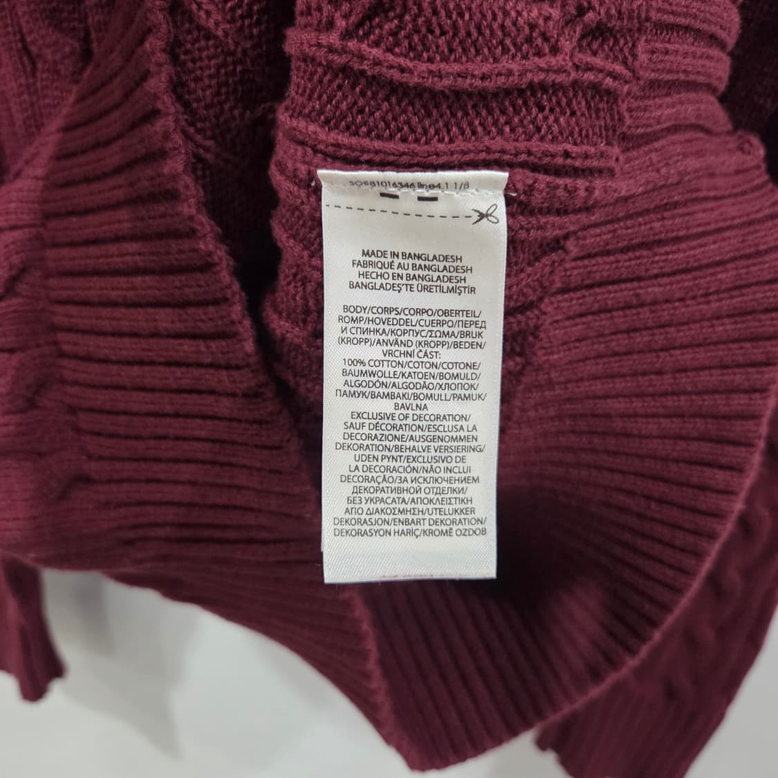 폴로랄프로렌 키즈 버건디 케이블 니트 M(10-12) 상품이미지4