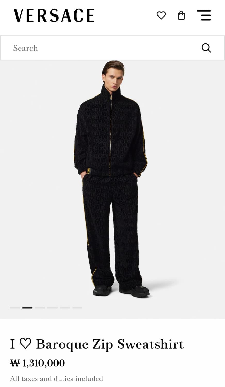 베르사체 아이러브 바로크 집업 스웨트셔츠 상품이미지2