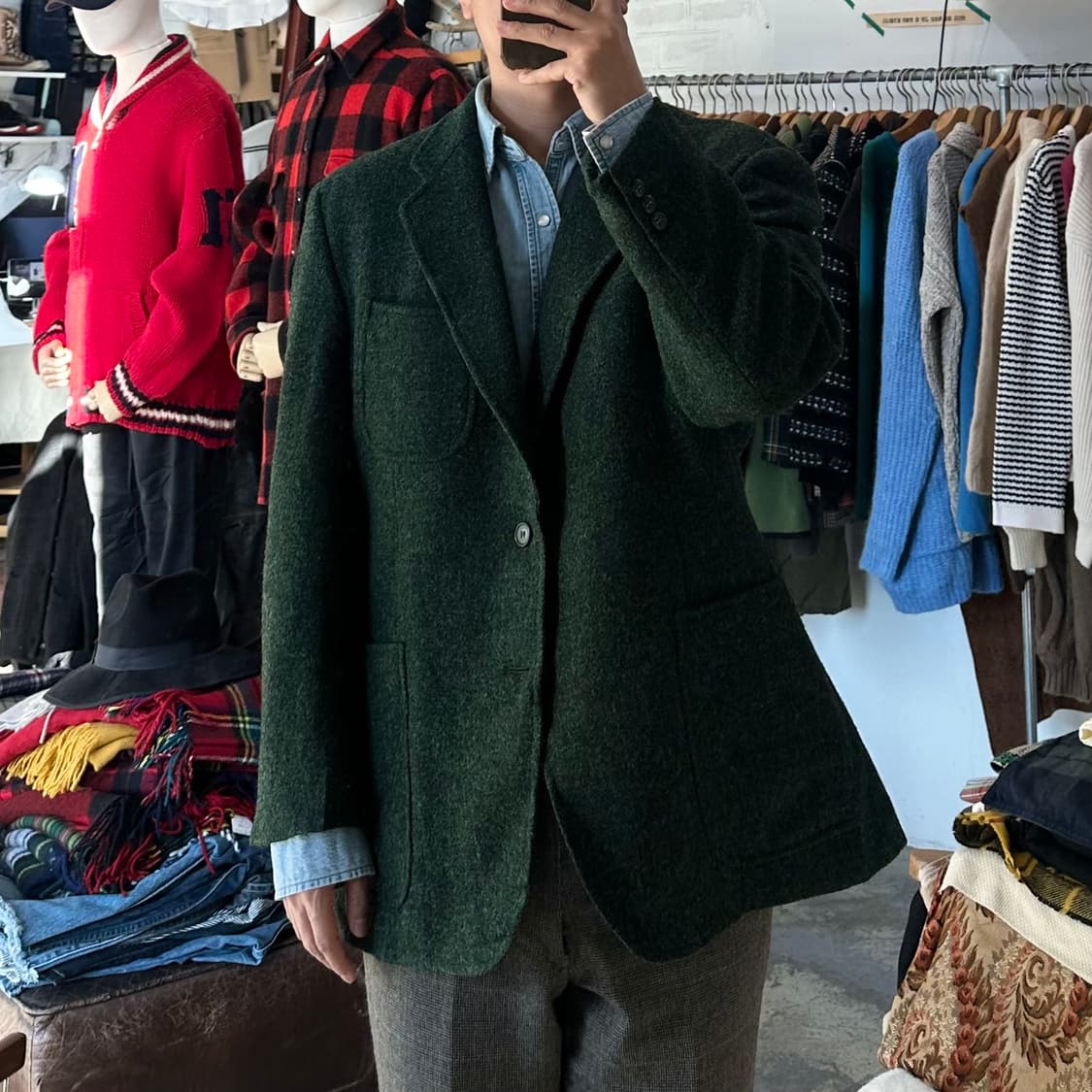 (착용컷) Harris Tweed 울 블레이져 (남성용 105-108) 상품이미지3