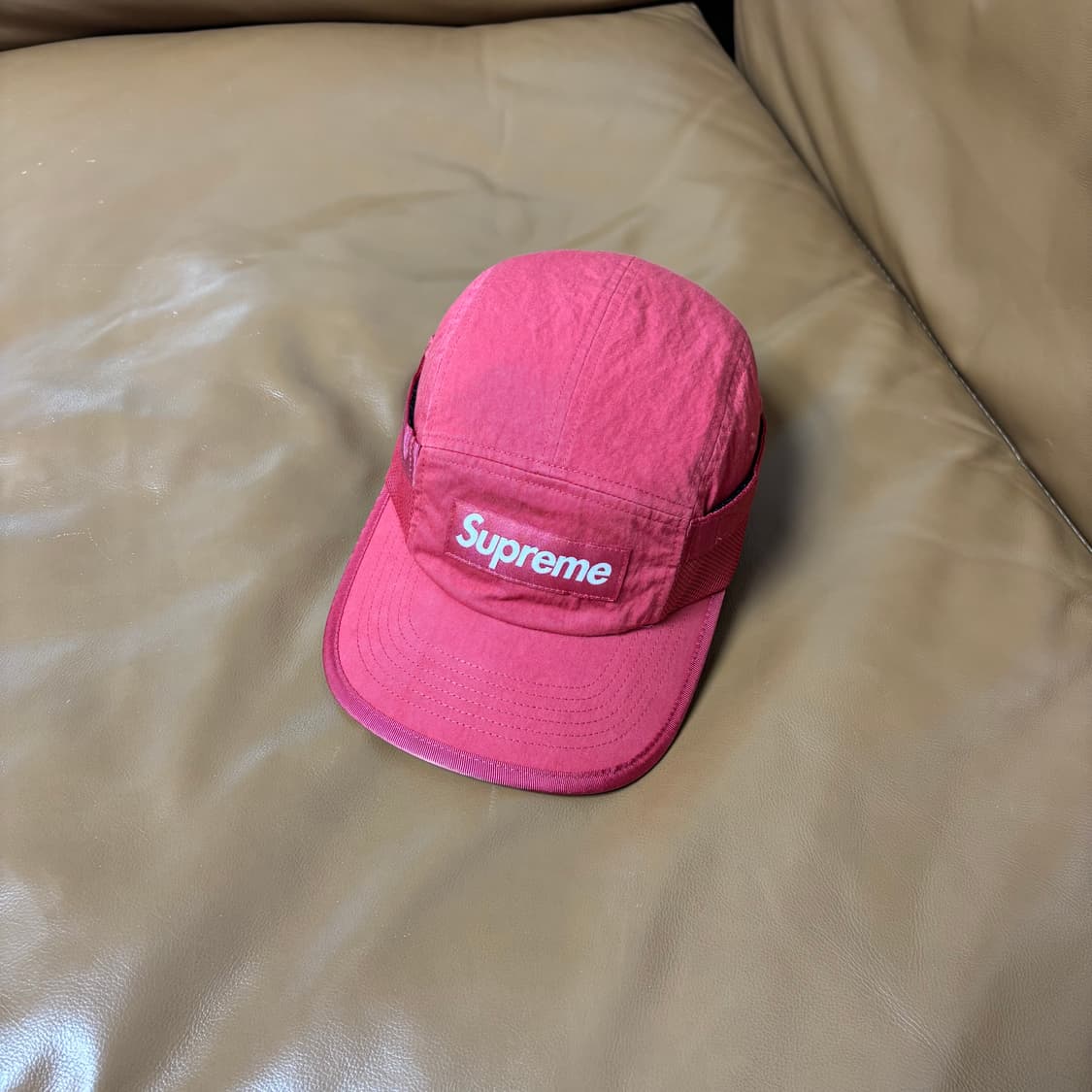 슈프림 캠프캡 모자 박스로고 24FW 메쉬 포켓 레드 상품이미지1