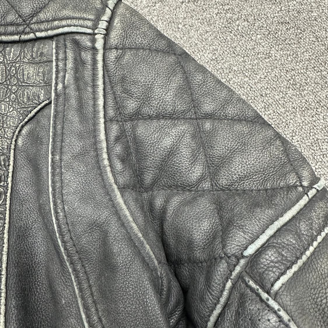 알렌네즈 바이커 가죽자켓 상품이미지6