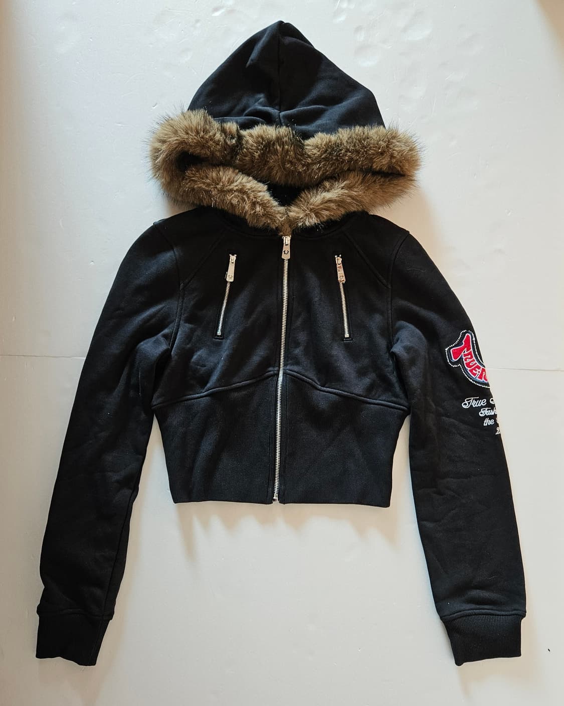 트루 릴리젼 퍼 트림 후드집업 상품이미지1