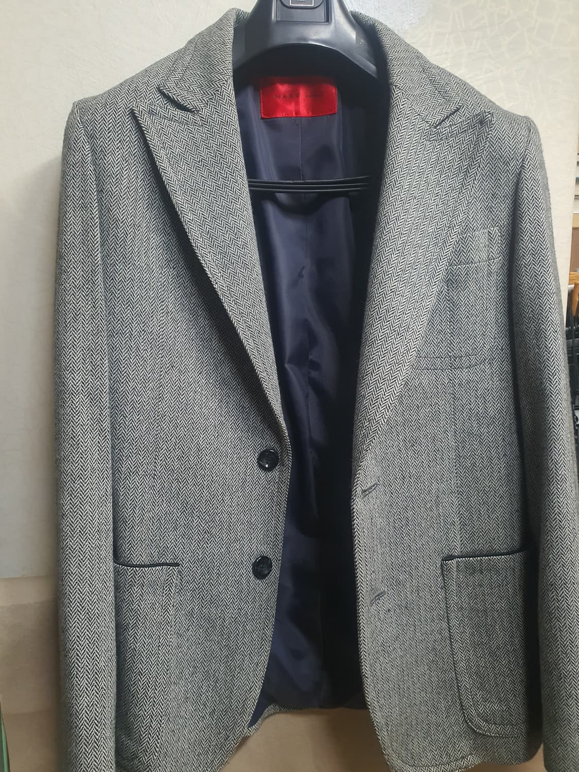 남성 그레이 해링본 블레이저 95사이즈  상품이미지5