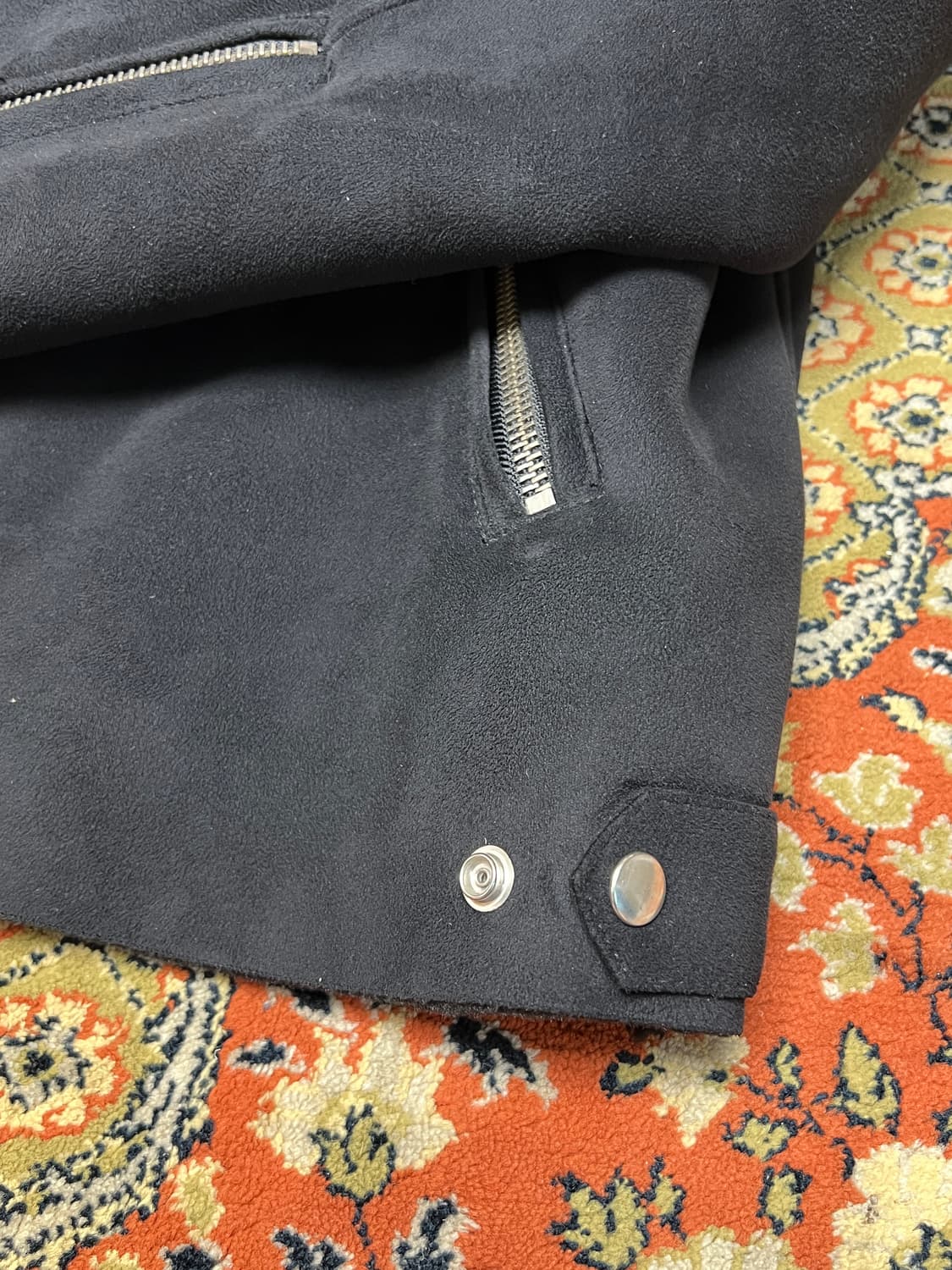 [100] 로웰 양가죽 스웨이드 무스탕 블랙 상품이미지4