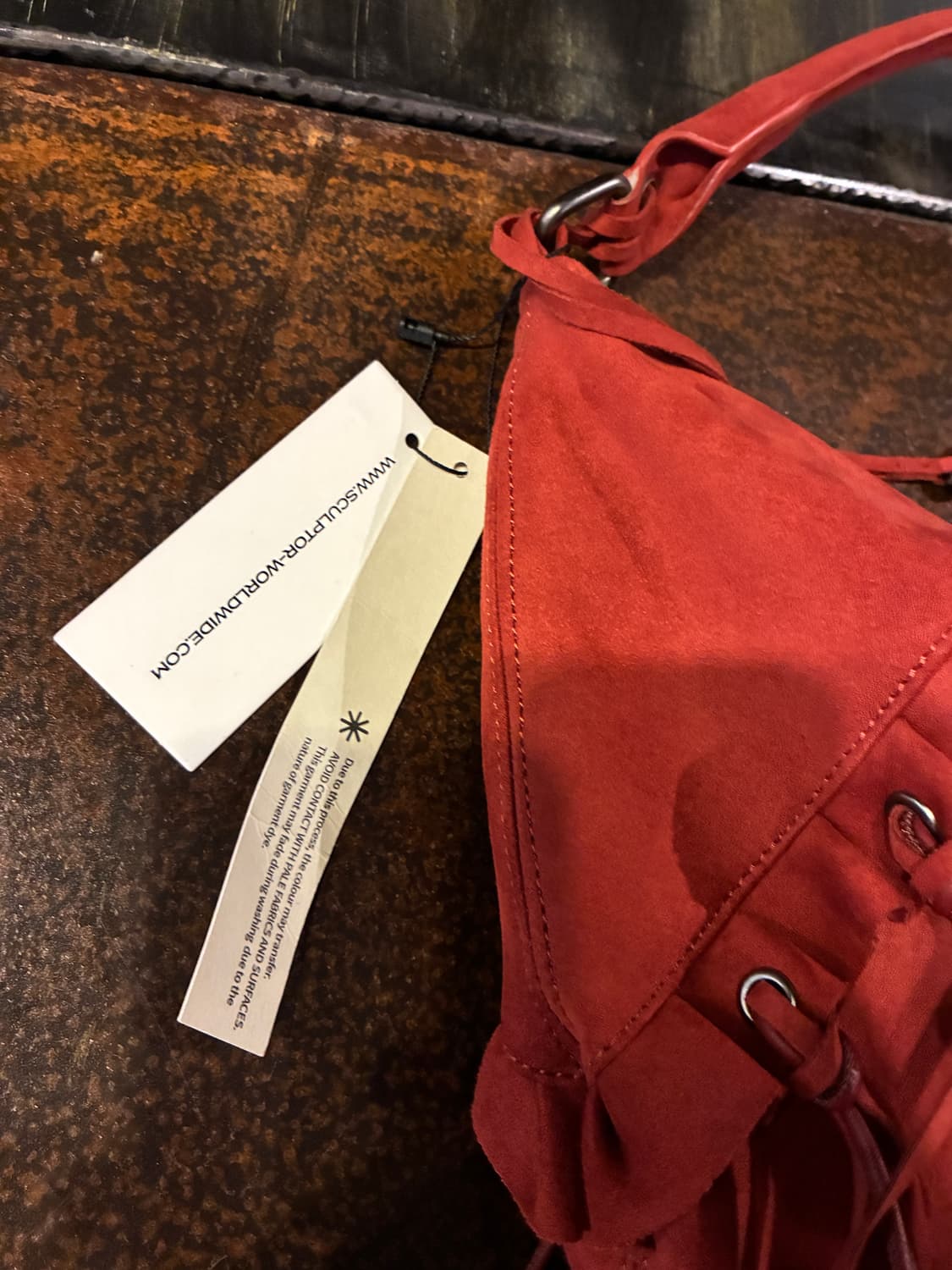 스컬프터 스웨이드 스트링 호보백  상품이미지4