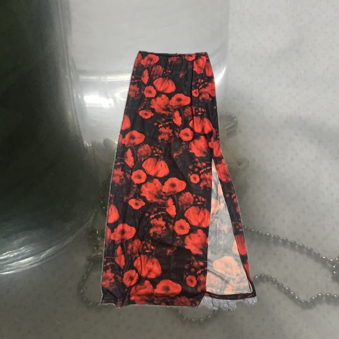 오리엔탈 빈티지 플라워 프린팅 롱 스커트 상품이미지1