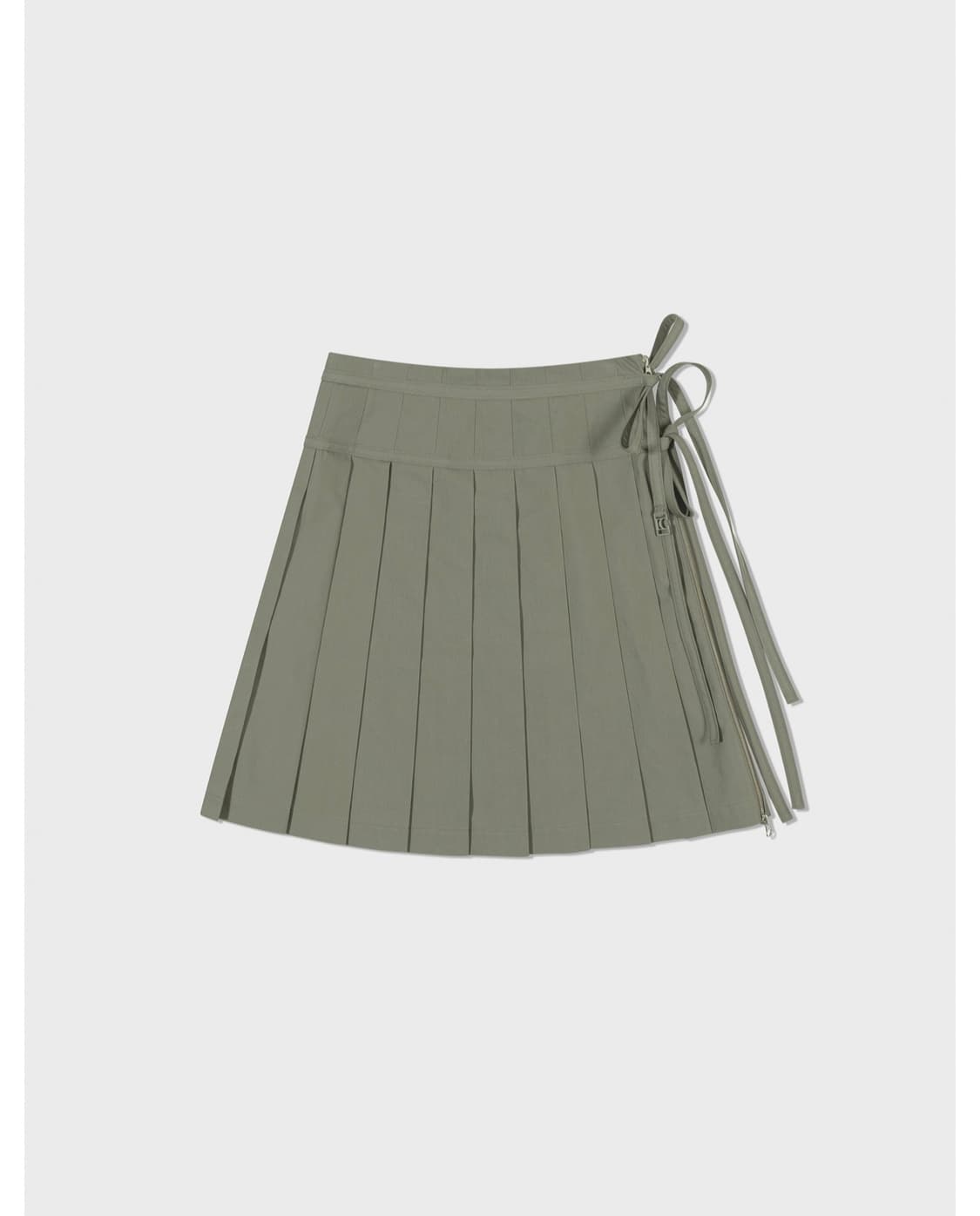 로우클래식  플리츠 스커트 카키 PLEATED ZIPPER SKIRT  상품이미지3