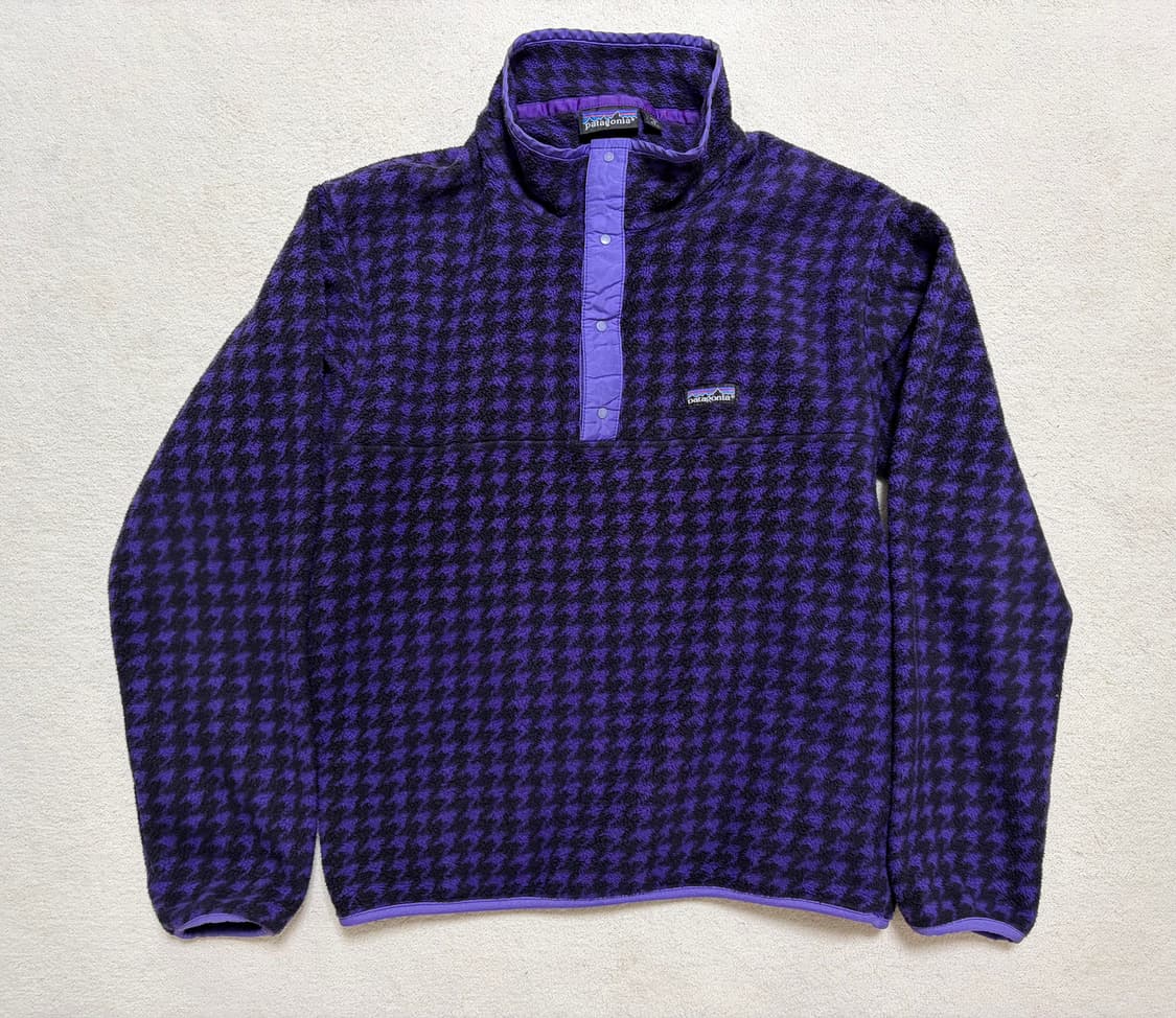 [M] 파타고니아 92년 빈티지 신칠라 스냅티 플리스 (퍼플 하운드투스) 상품이미지1
